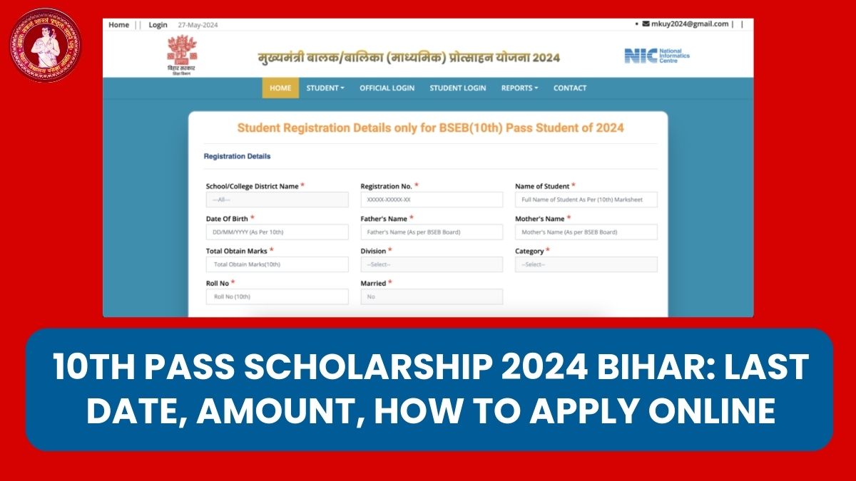 10th Pass Scholarship 2024 Bihar